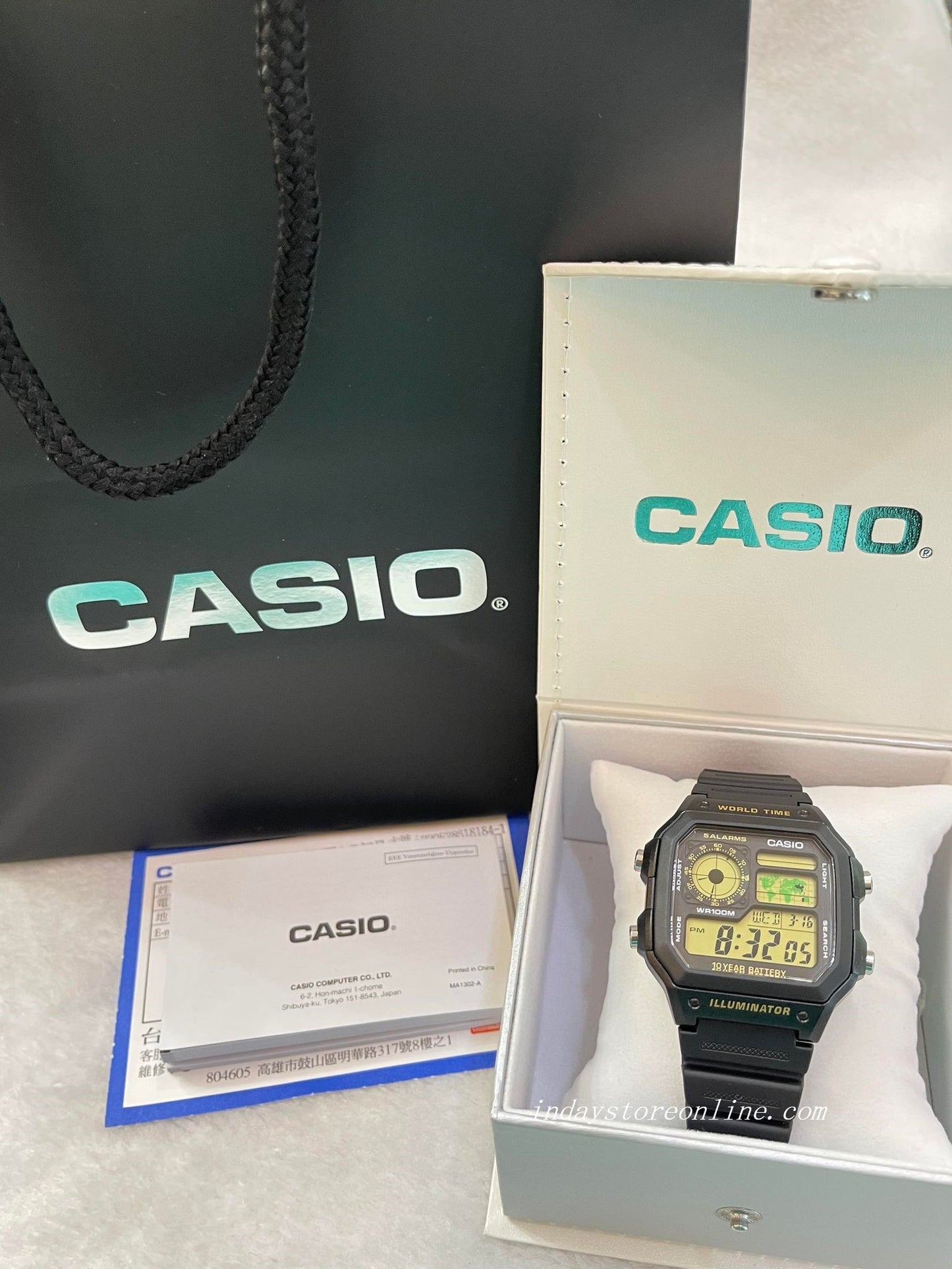 Casio Digital Men's Watch AE-1200WH-1BV Digital Sporty Design Resin Band Resin Glass Battery Life: 10 years