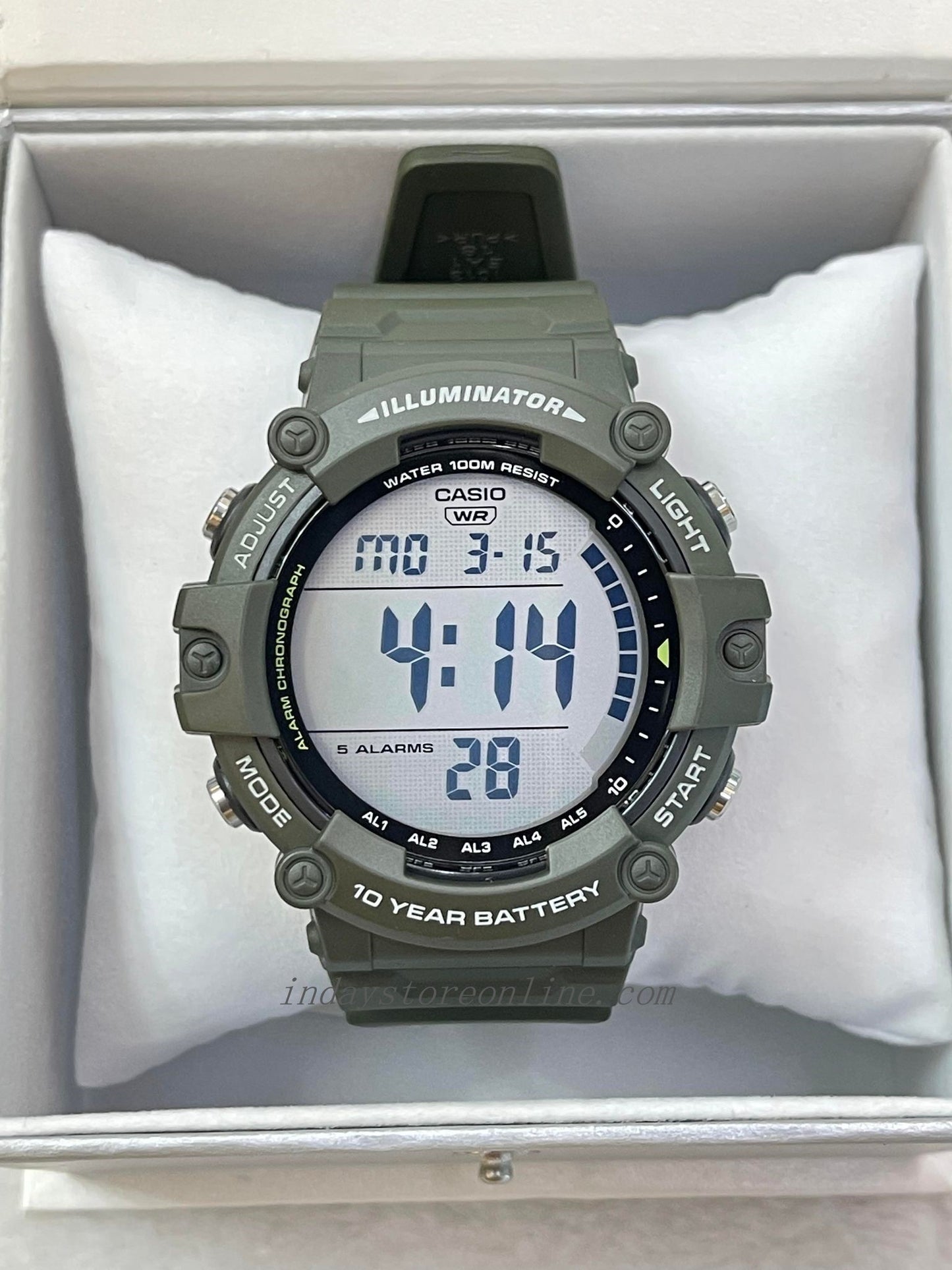 Casio Digital Men's Watch AE-1500WHX-3A Digital Resin Band Resin Glass Battery life: 10 Years