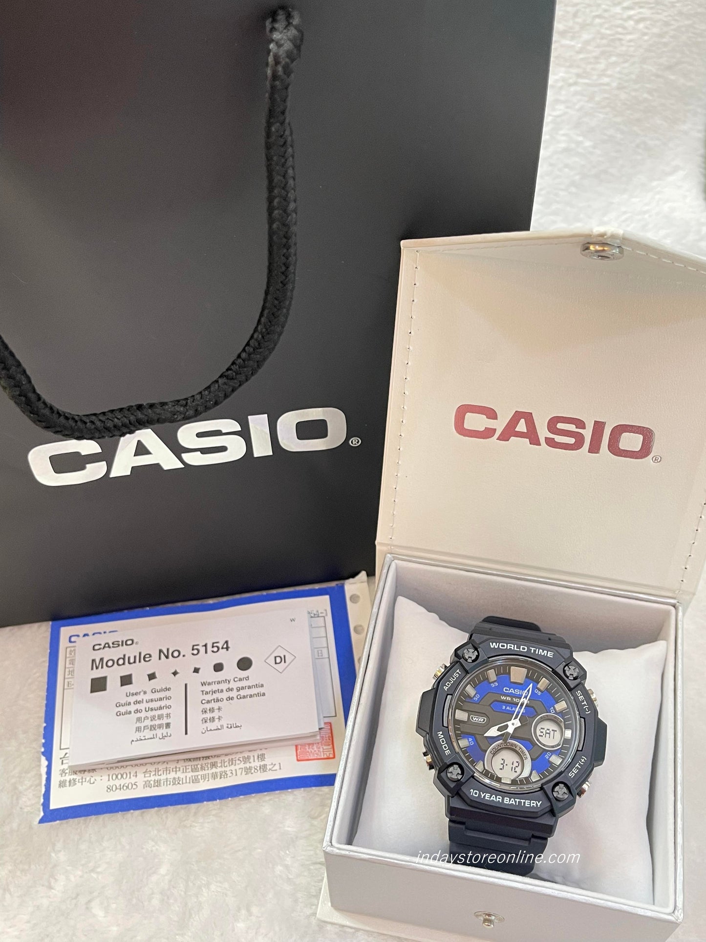 Casio Analog-Digital Men's Watch AEQ-120W-2A Resin Band Resin Glass Battery Life 10-Years