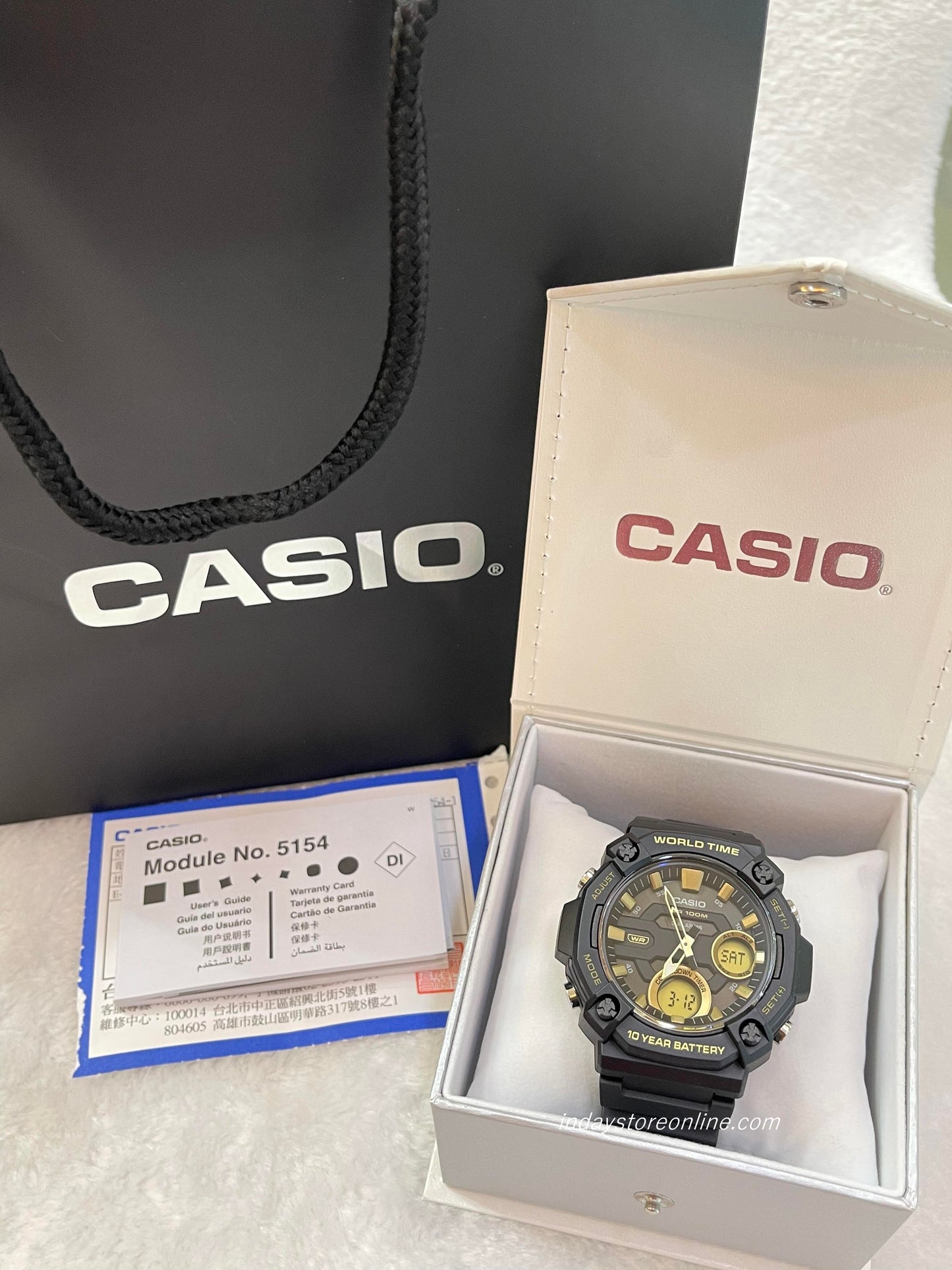Casio Analog-Digital Men's Watch AEQ-120W-9A Resin Band Resin Glass Battery Life 10-Years