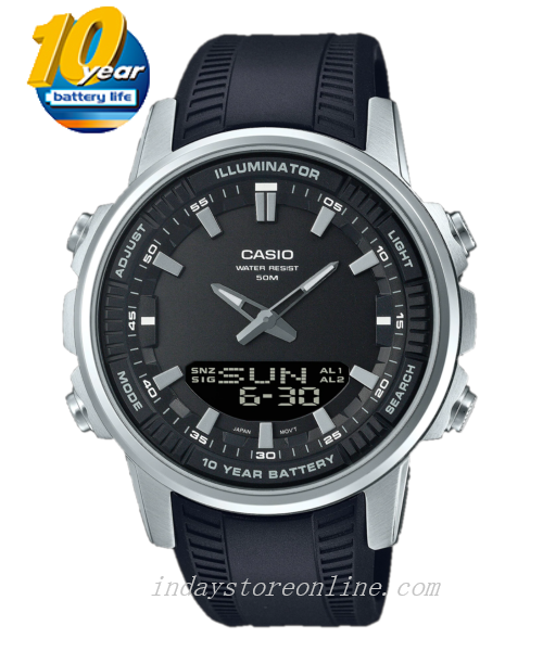 Casio Analog-Digital Men's Watch AMW-880-1A Resin Band Mineral Glass Battery Life 10-Years