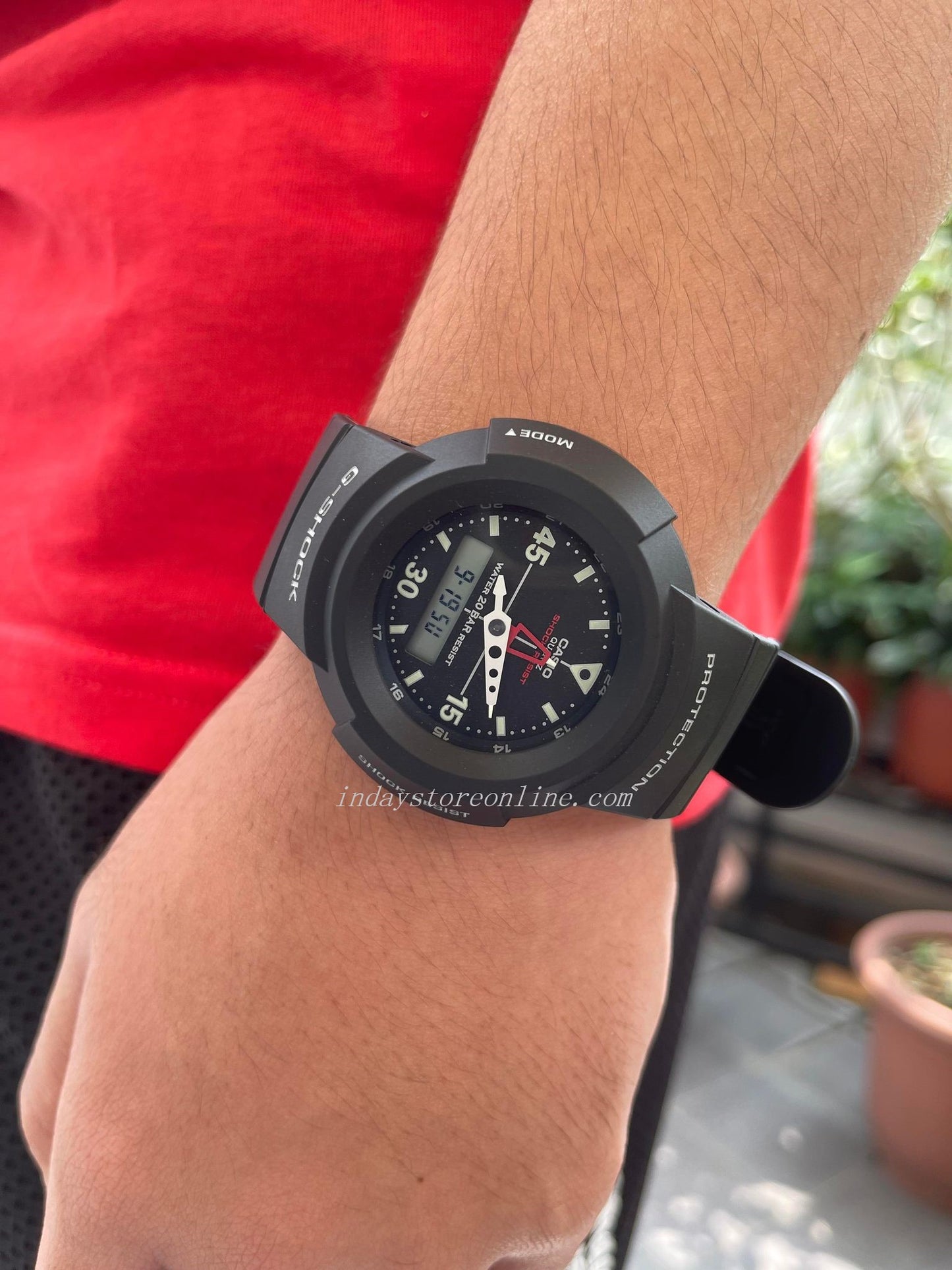 Casio G-Shock Men's Watch AW-500E-1E Analog-Digital AW-500 Series Shock Resistant Minimal Design Best Seller