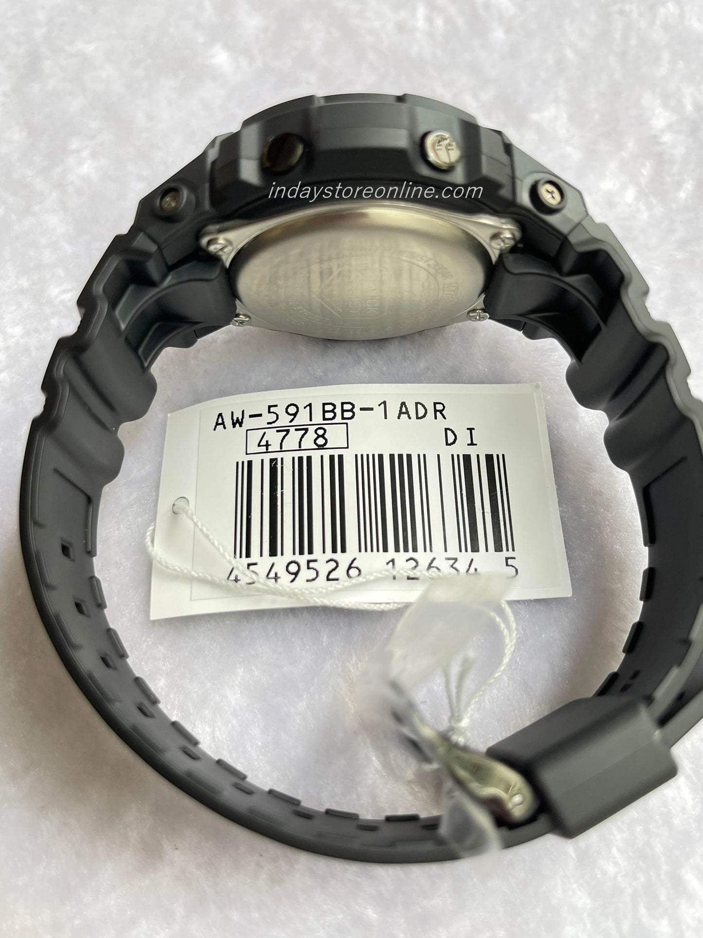 Casio G-Shock Men's Watch AW-591BB-1A Analog-Digital AW-590 Series Matte Black Finish