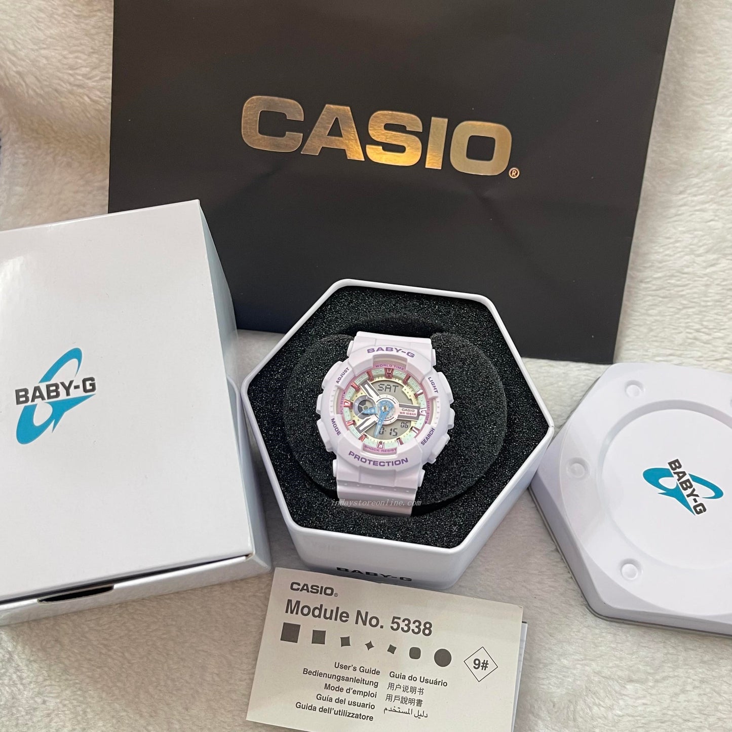Casio Baby-G Women's Watch BA-110XPM-6A Resin Band Mineral Glass Shock Resistant