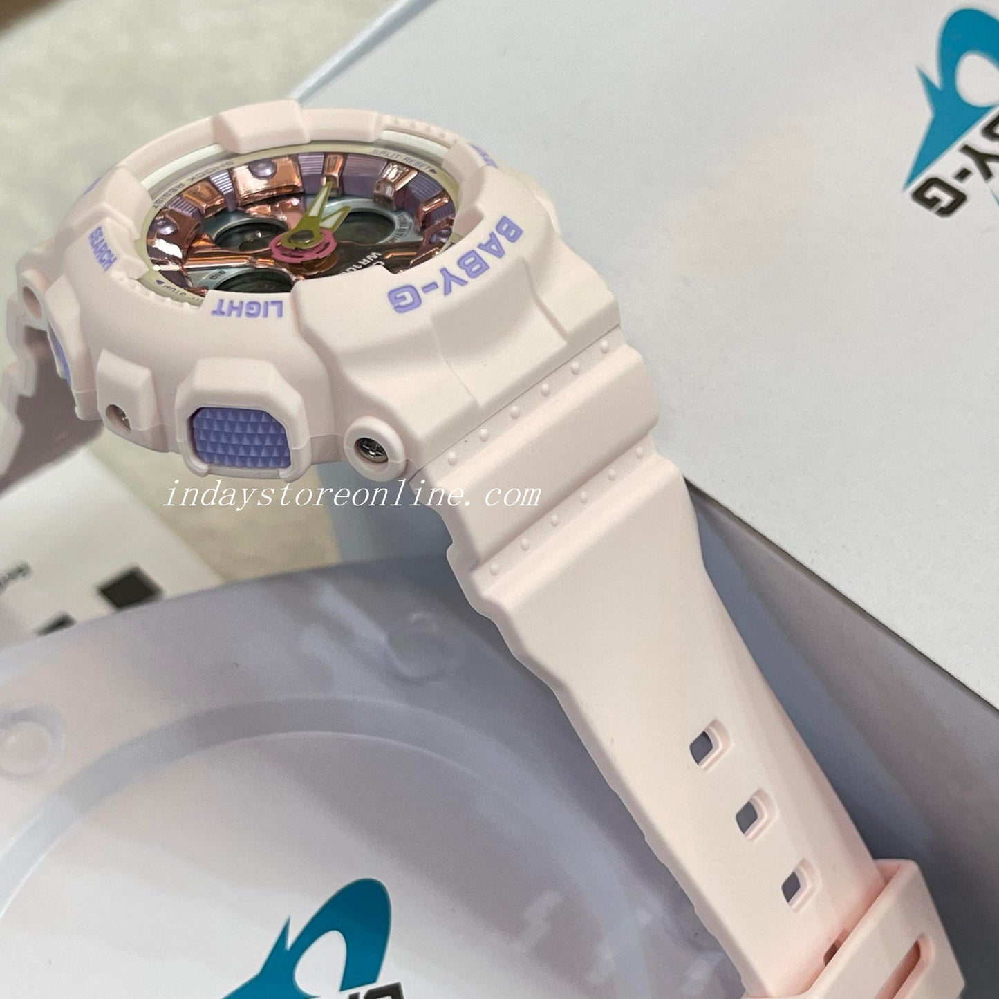 Casio Baby-G Women's Watch BA-130PM-4A Resin Band Mineral Glass Shock Resistant