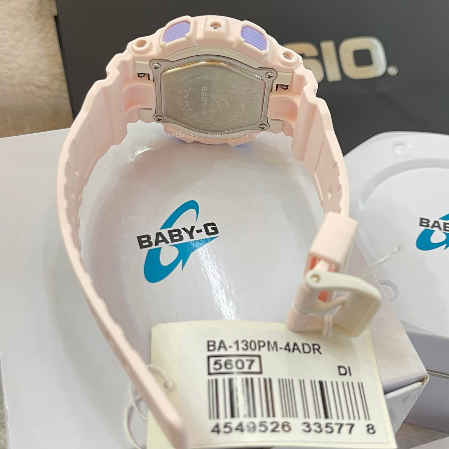 Casio Baby-G Women's Watch BA-130PM-4A Resin Band Mineral Glass Shock Resistant