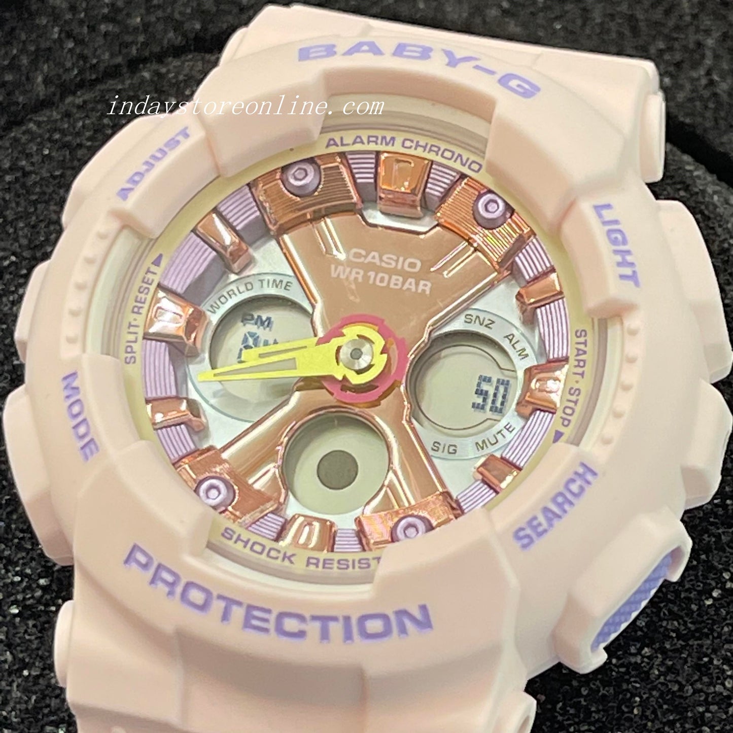Casio Baby-G Women's Watch BA-130PM-4A Resin Band Mineral Glass Shock Resistant