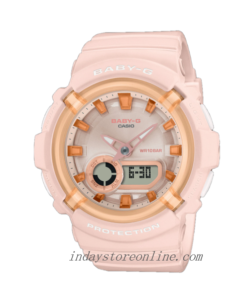 Casio Baby-G Women's Watch BGA-280SW-4A Resin Band Mineral Glass Shock Resistant