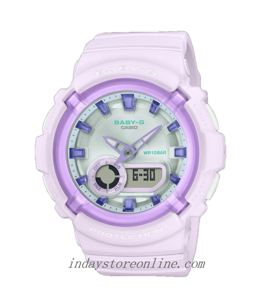 Casio Baby-G Women's Watch BGA-280SW-6A Resin Band Mineral Glass Shock Resistant