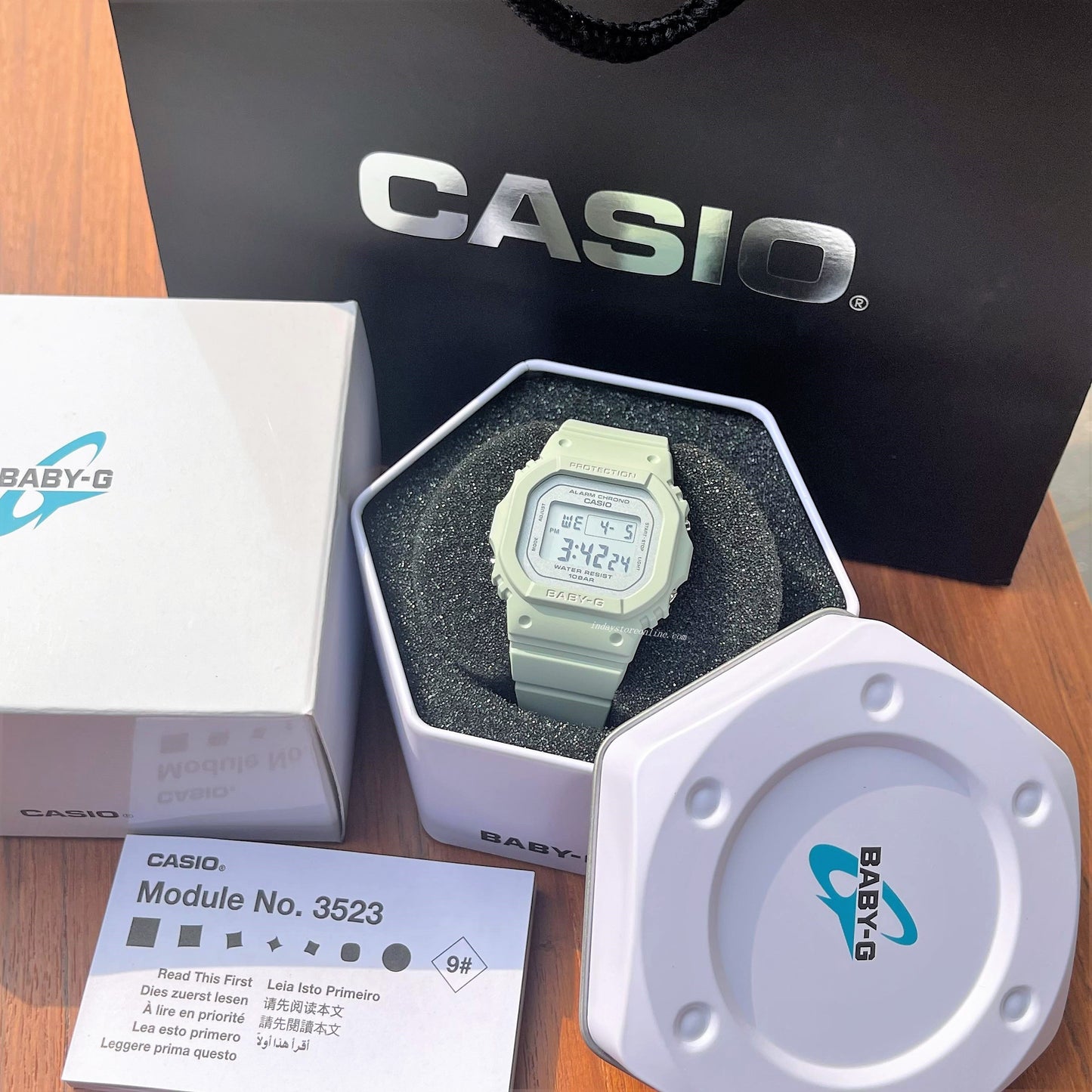 Casio Baby-G Women's Watch BGD-565SC-3 Resin Band Shock Resistant Mineral Glass