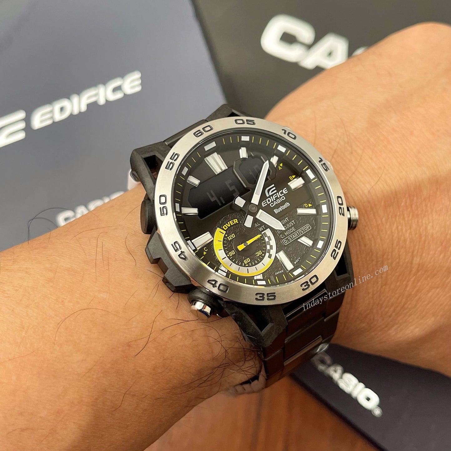 Casio Edifice Men's Watch ECB-40DC-1A Edifice Sospensione Mobile link Bluetooth