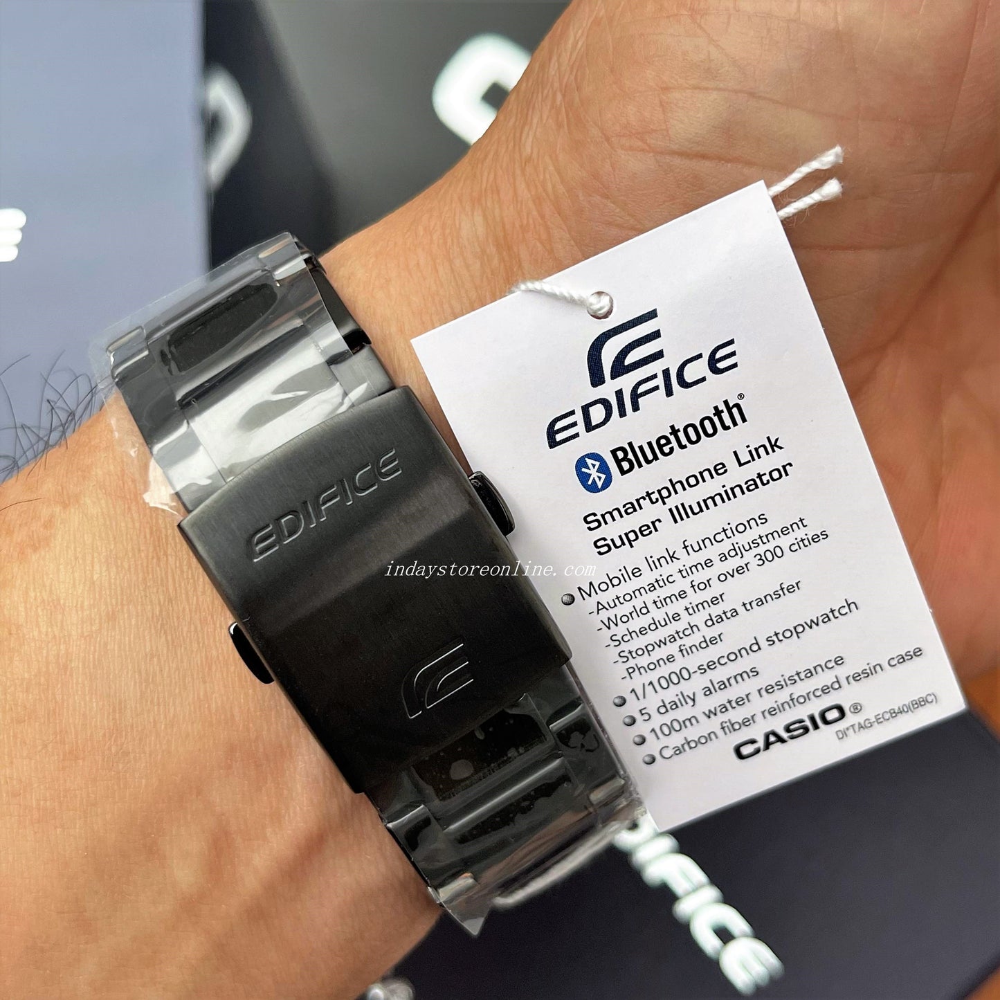 Casio Edifice Men's Watch ECB-40DC-1A Edifice Sospensione Mobile link Bluetooth