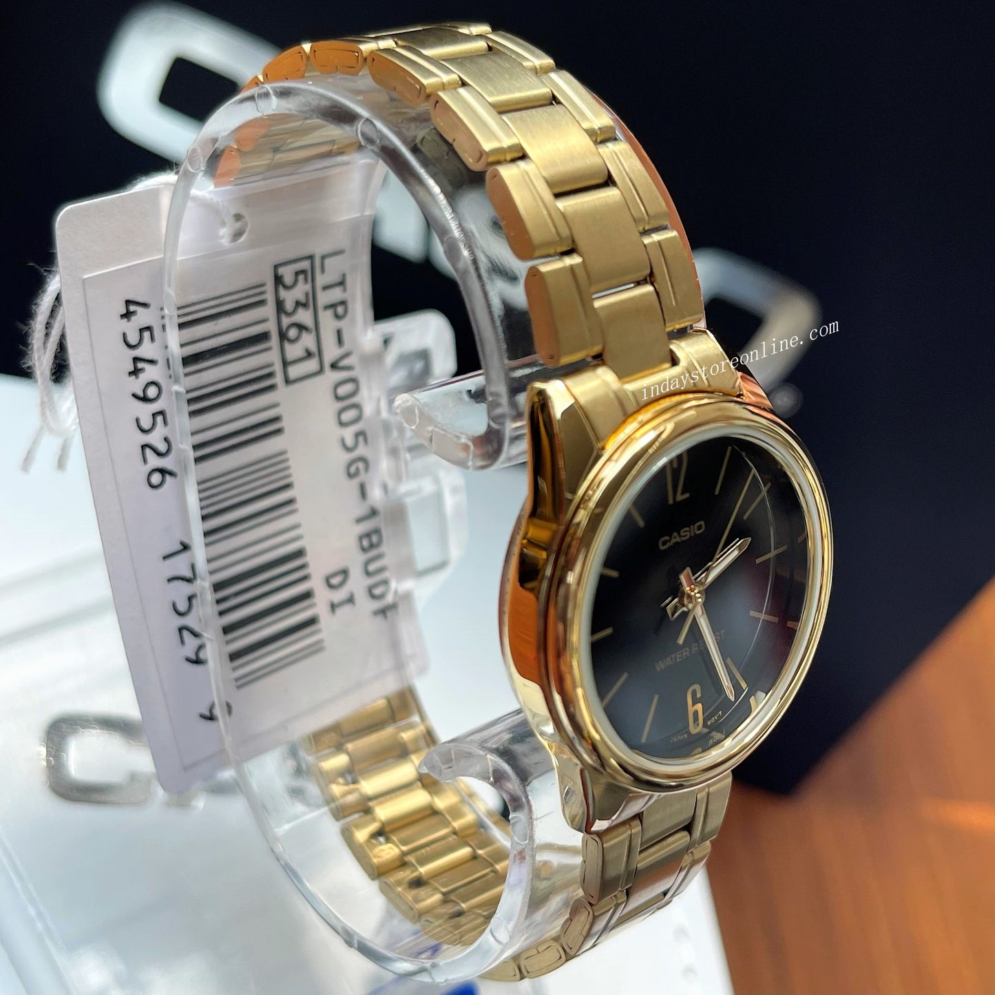 Casio Standard Women's Watch LTP-V005G-1B Gold ion Plated Stainless Steel Band Mineral Glass