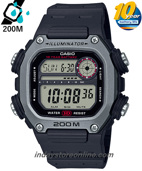 Casio Digital Men's Watch DW-291H-1A Digital Sporty Design Resin Band Mineral Glass Battery Life: 10 years