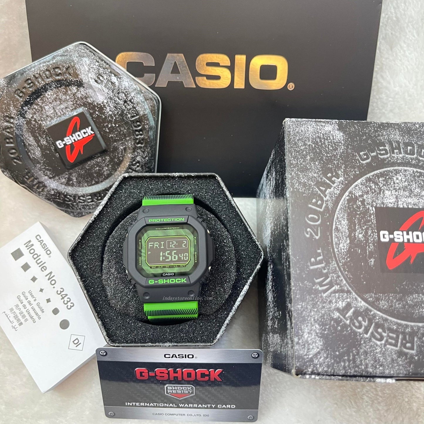 Casio G-Shock Men's Watch DW-D5600TD-3 Digital 5600 Series Time Distortion Vibrant Fluorescent Colors