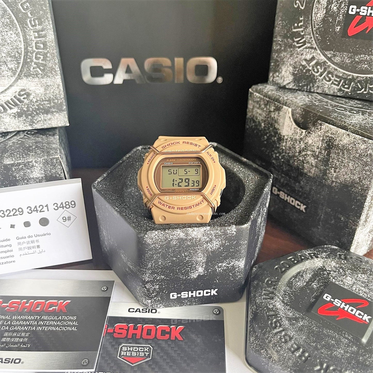 Casio G-Shock Men's Watch DW-5700PT-5 Digital 5700 Series Tone-on-Tone G-Shock Monochromatic Color