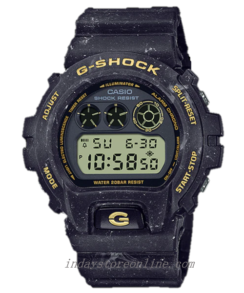 Casio G-Shock Men's Watch DW-6900WS-1 Digital 6900 Series Summer Sea Motif Jet Black Color Shock Resistant Glass Sporty Design Mineral Glass