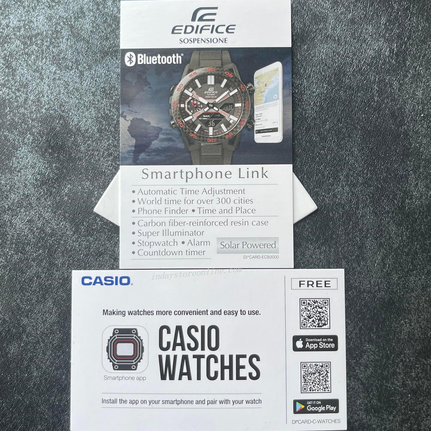 Casio Edifice Men's Watch ECB-2000D-1A Edifice Sospensione Mineral Glass Mobile link Bluetooth