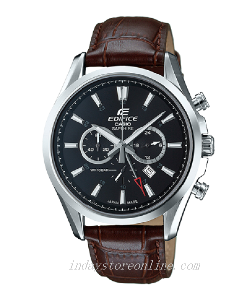 Casio Edifice Men's Watch EFB-504JL-1A Sapphire Glass Genuine Leather Band