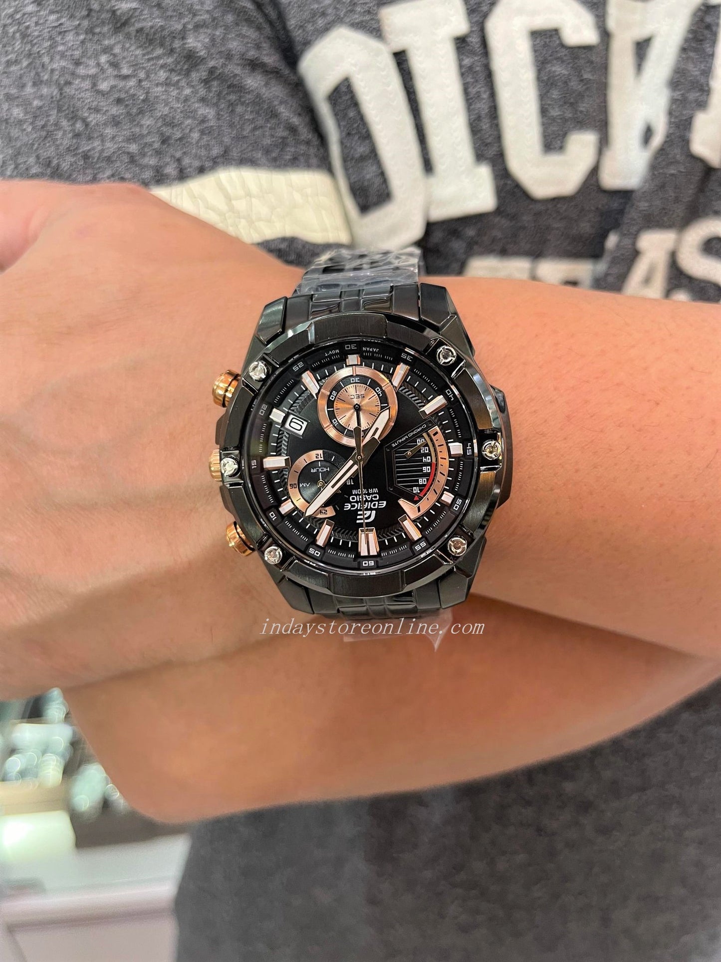 Casio Edifice Men's Watch EFR-559DC-1A Standard Chronograph Stainless Steel Band