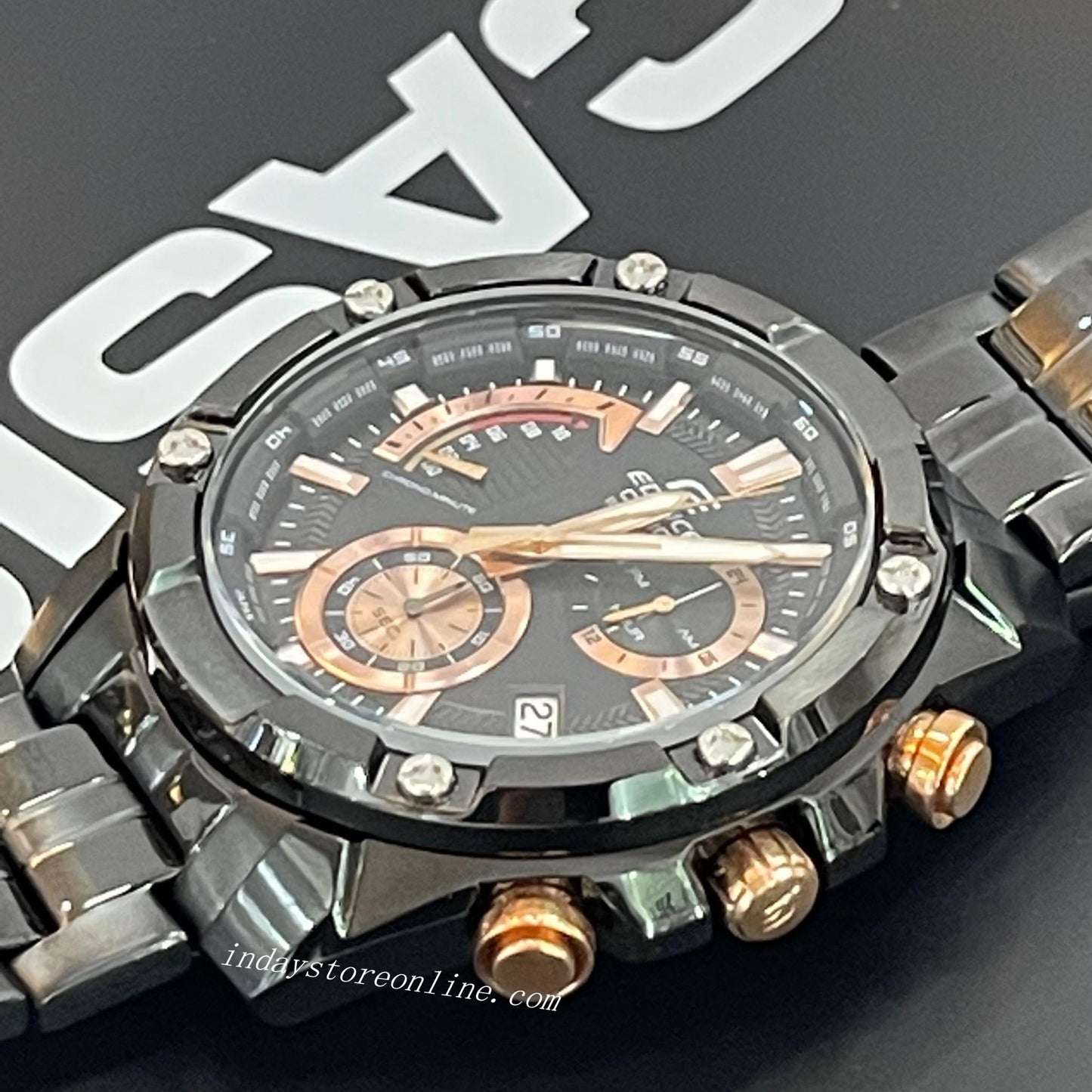 Casio Edifice Men's Watch EFR-559DC-1A Standard Chronograph Stainless Steel Band