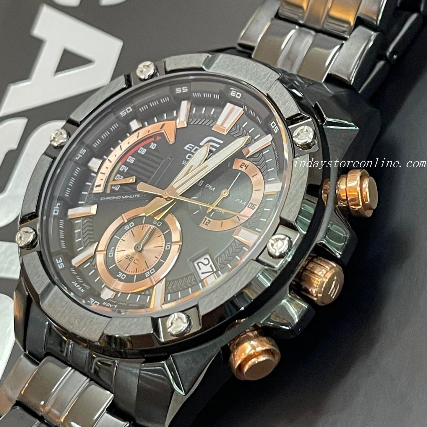Casio Edifice Men's Watch EFR-559DC-1A Standard Chronograph Stainless Steel Band
