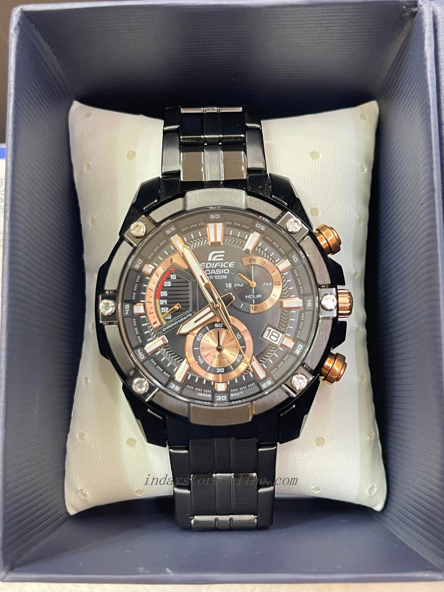 Casio Edifice Men's Watch EFR-559DC-1A Standard Chronograph Stainless Steel Band