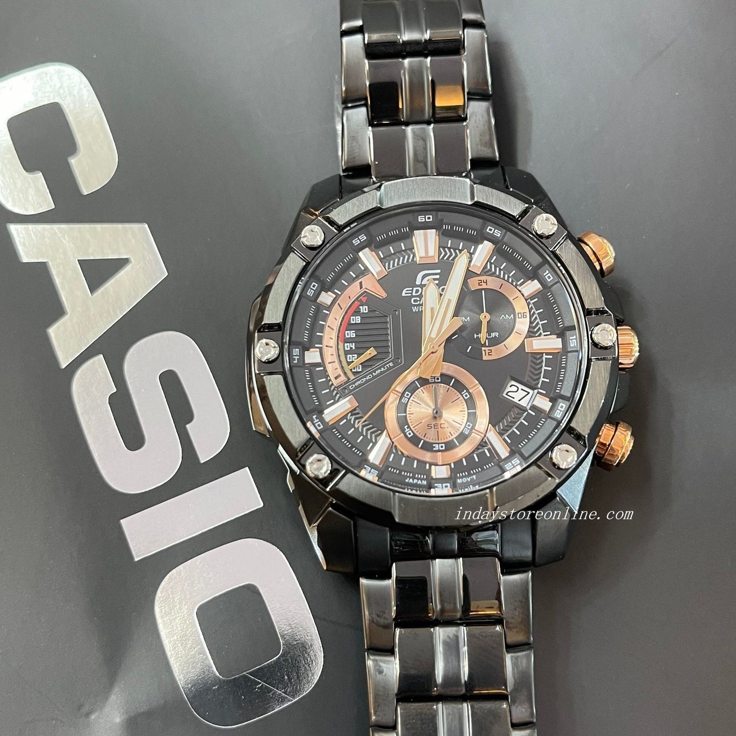 Casio Edifice Men's Watch EFR-559DC-1A Standard Chronograph Stainless Steel Band