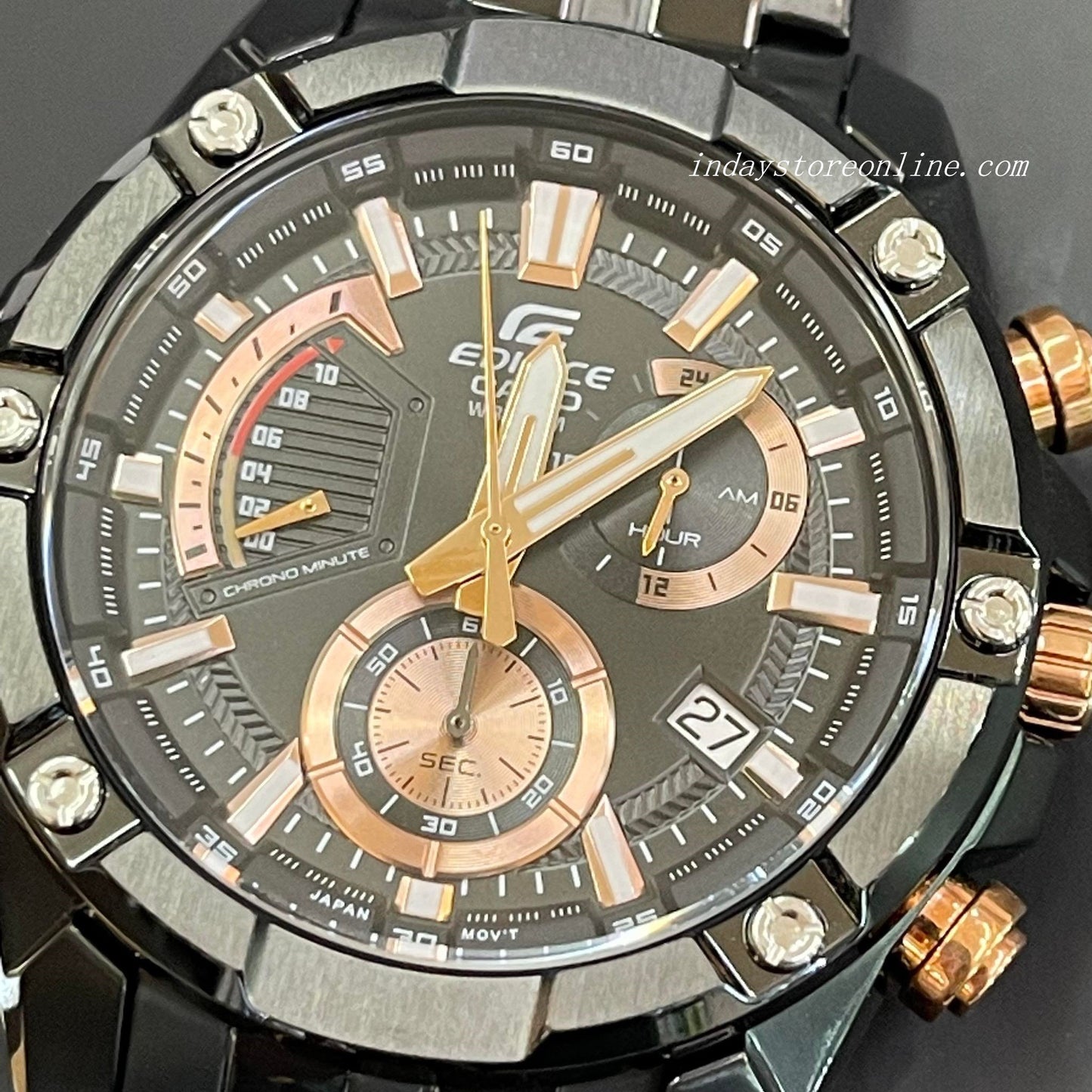 Casio Edifice Men's Watch EFR-559DC-1A Standard Chronograph Stainless Steel Band