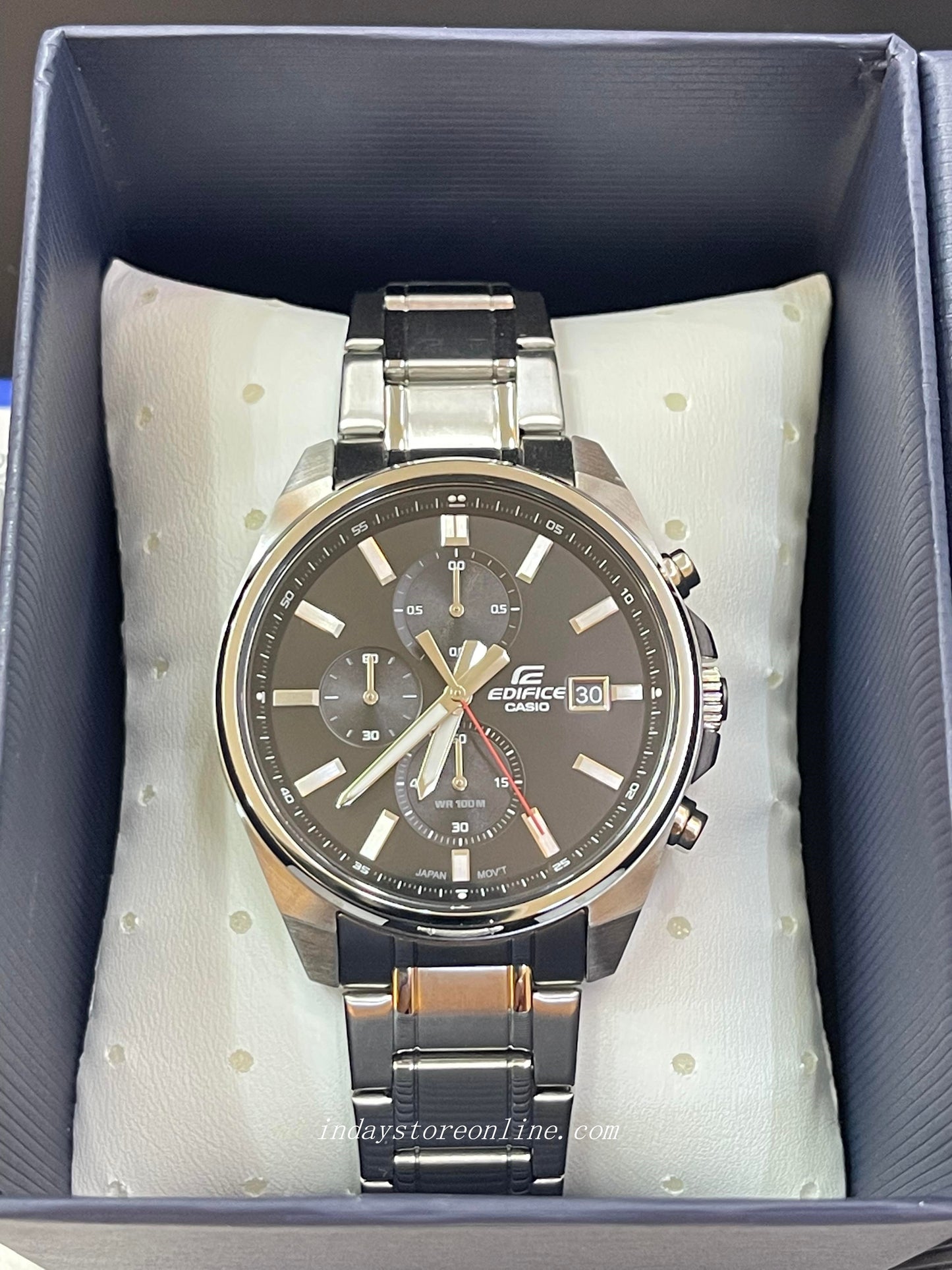 Casio Edifice Men's Watch EFV-610D-1A Standard Chronograph Mineral Glass Stainless Steel Band
