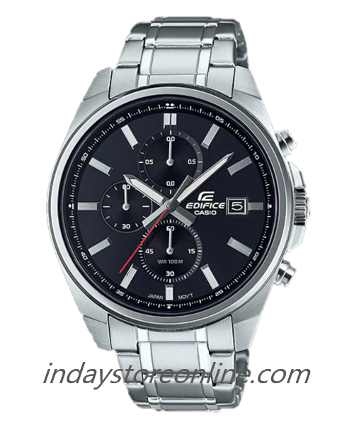 Casio Edifice Men's Watch EFV-610D-1A Standard Chronograph Mineral Glass Stainless Steel Band
