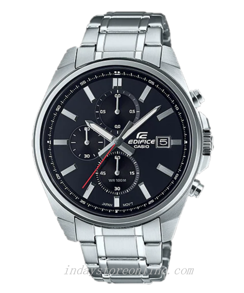 Casio Edifice Men's Watch EFV-610D-1A Standard Chronograph Mineral Glass Stainless Steel Band