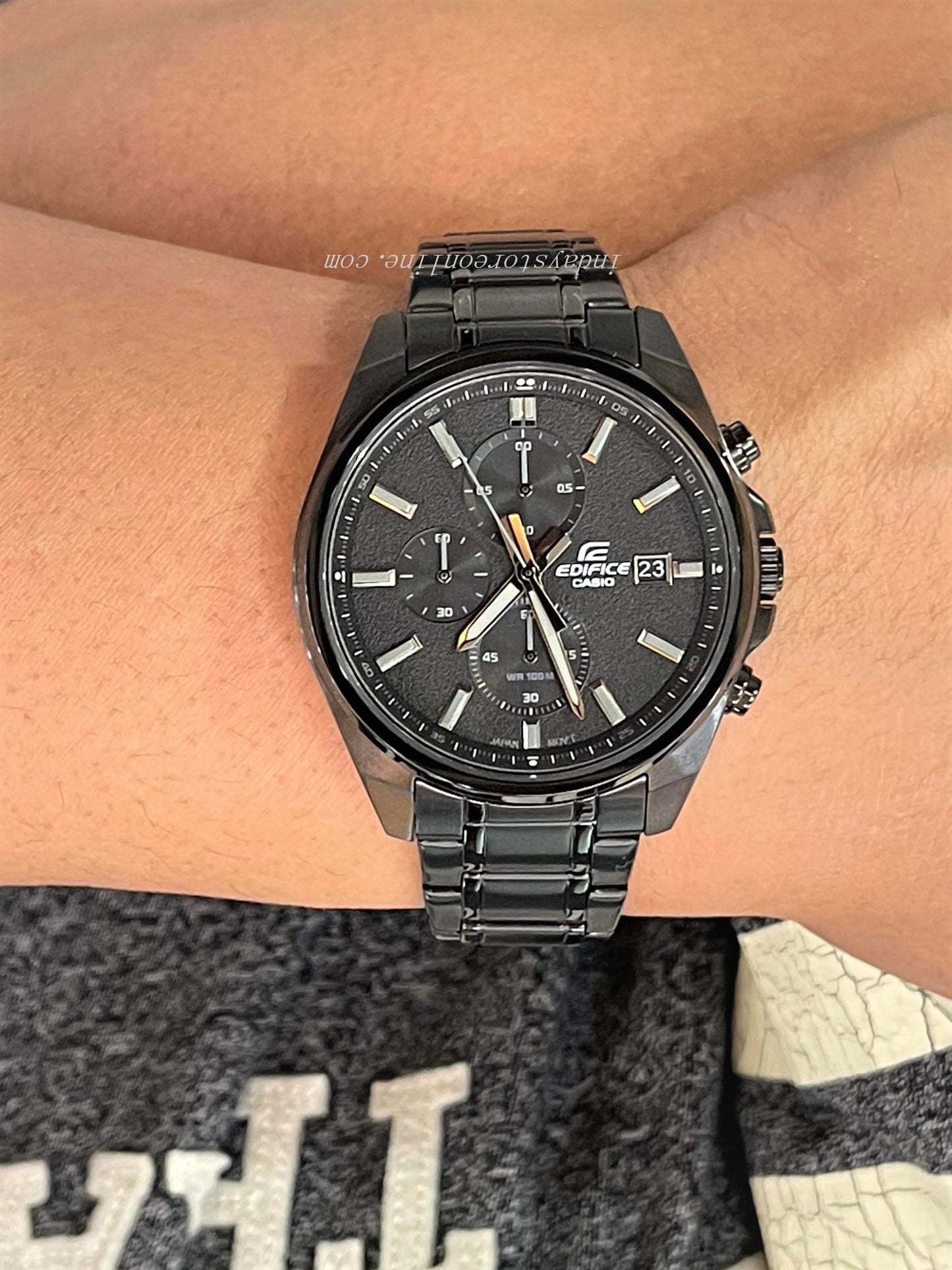 Casio Edifice Men's Watch EFV-610DC-1A Standard Chronograph Mineral Glass Stainless Steel Band
