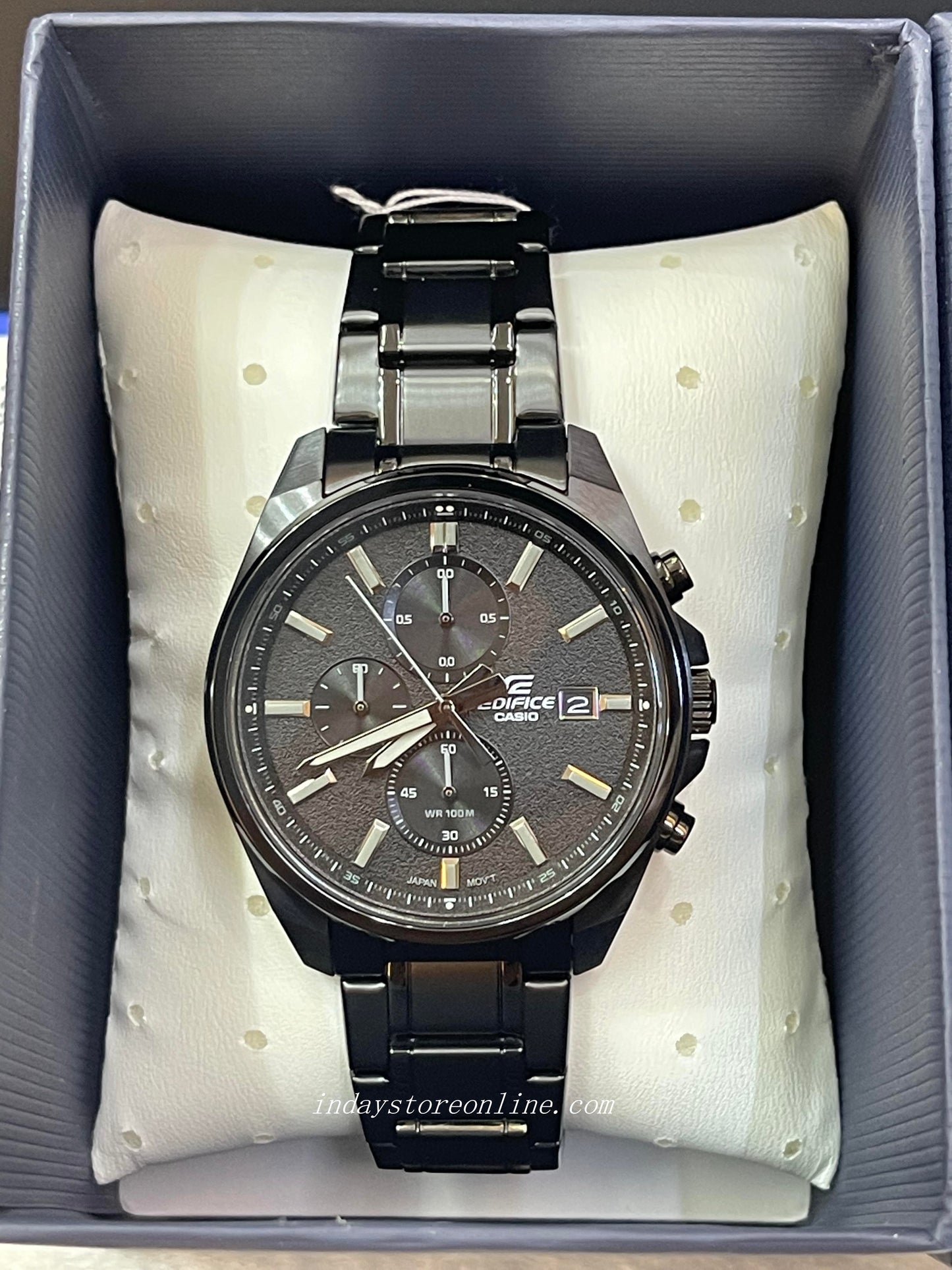 Casio Edifice Men's Watch EFV-610DC-1A Standard Chronograph Mineral Glass Stainless Steel Band
