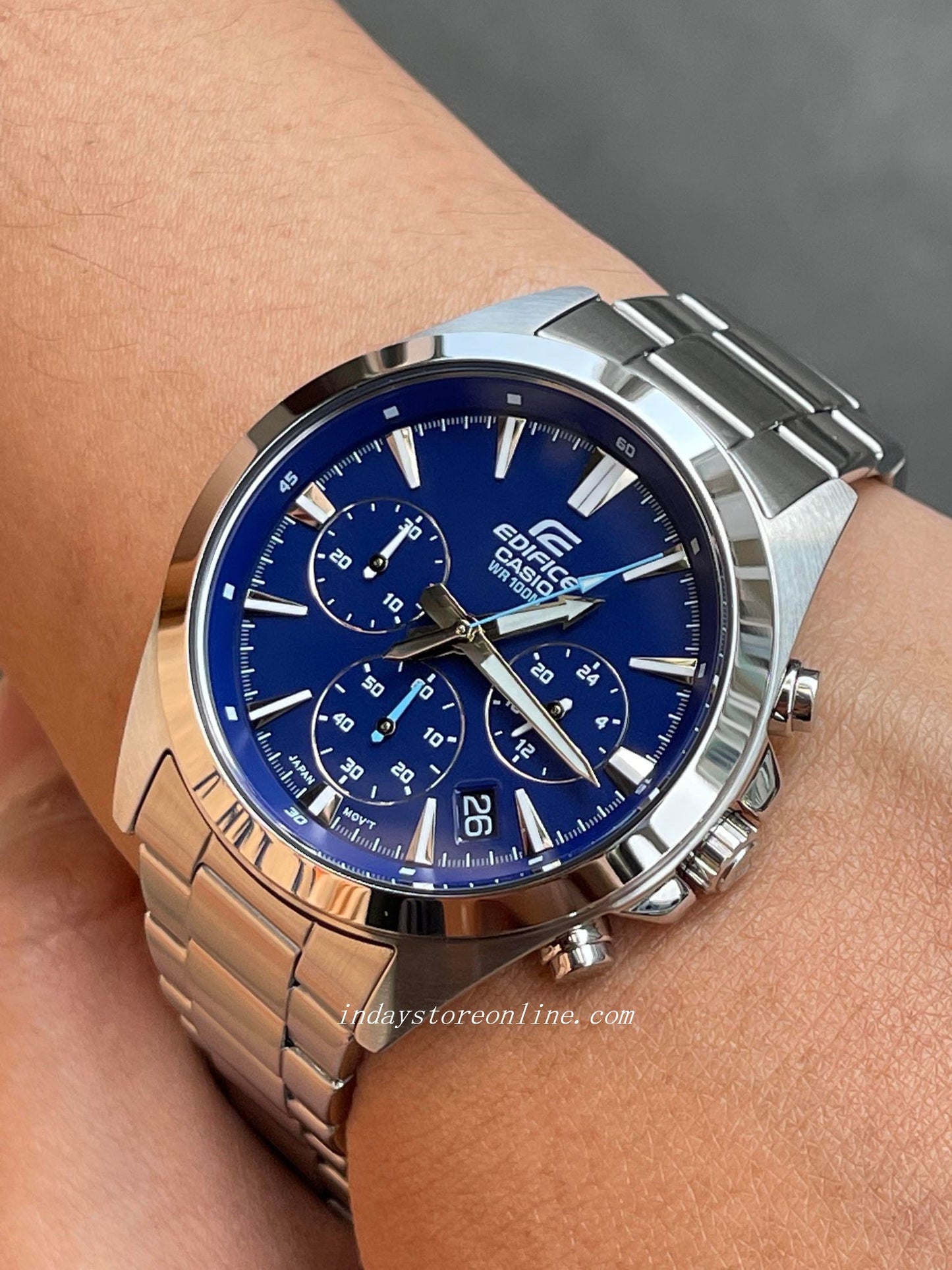 Casio Edifice Men's Watch EFV-630D-2A Standard Chronograph Stainless Steel Band