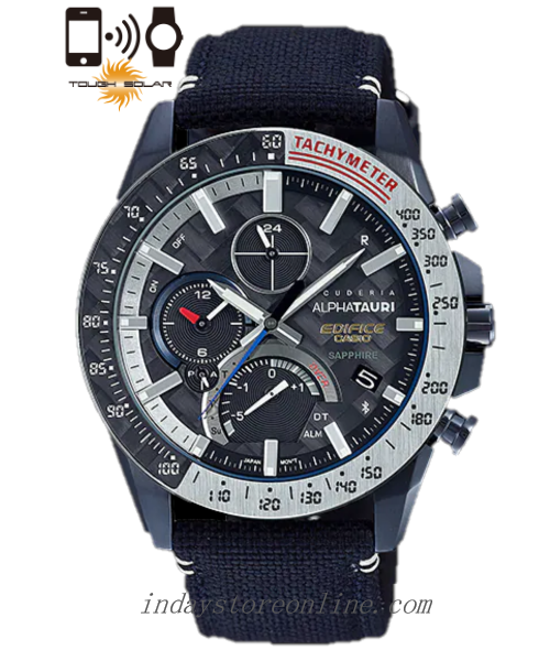 Casio Edifice Men's Watch EQB-1000AT-1A Cloth Band Mobile link Bluetooth Tough Solar