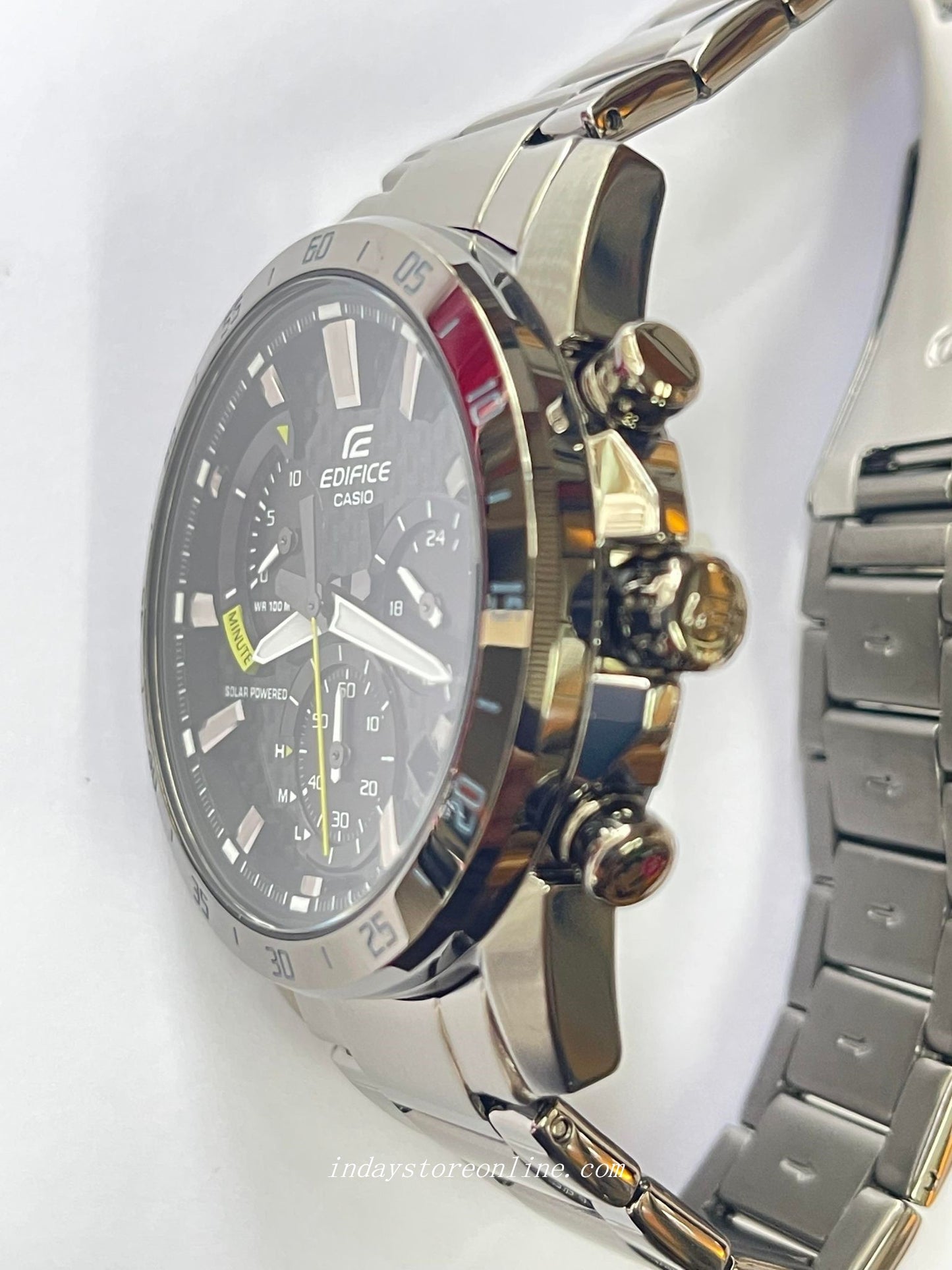 Casio Edifice Men's Watch EQS-930DC-1A Solar Powered Chronograph Stainless Steel Band