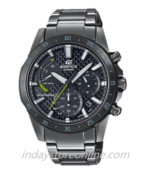 Casio Edifice Men's Watch EQS-930DC-1A Solar Powered Chronograph Stainless Steel Band