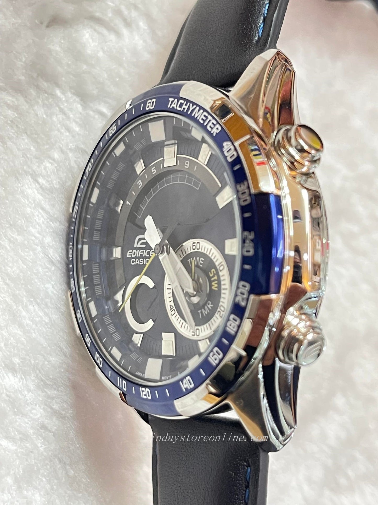 Casio Edifice Men's Watch ERA-600L-2A Mineral Glass Genuine Leather Band
