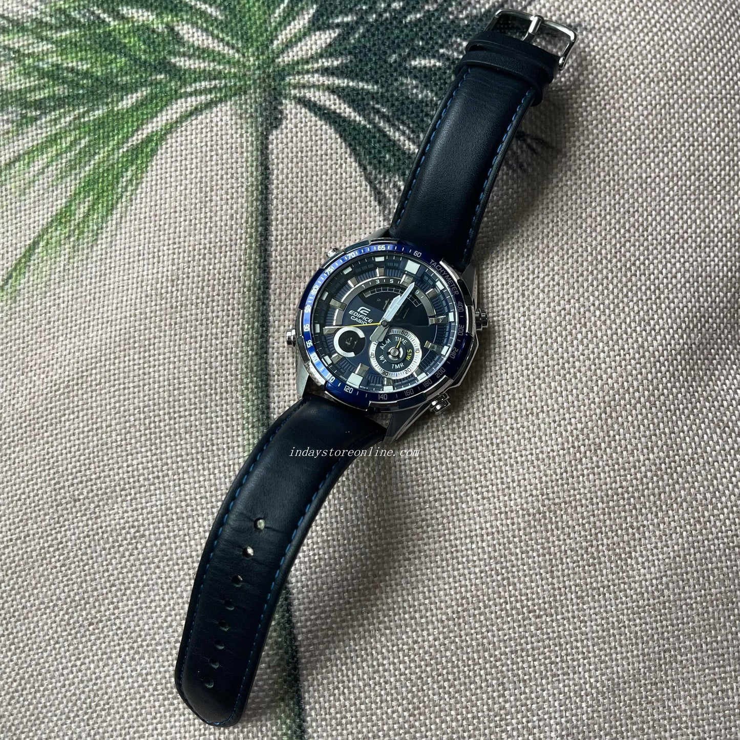 Casio Edifice Men's Watch ERA-600L-2A Mineral Glass Genuine Leather Band