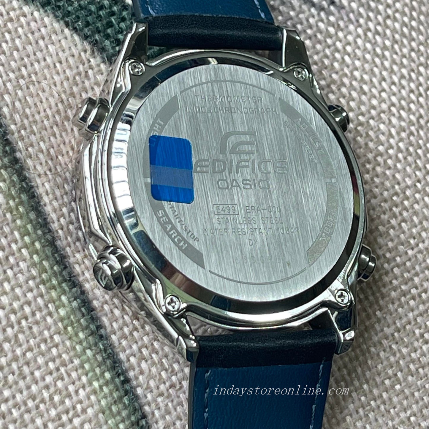 Casio Edifice Men's Watch ERA-600L-2A Mineral Glass Genuine Leather Band