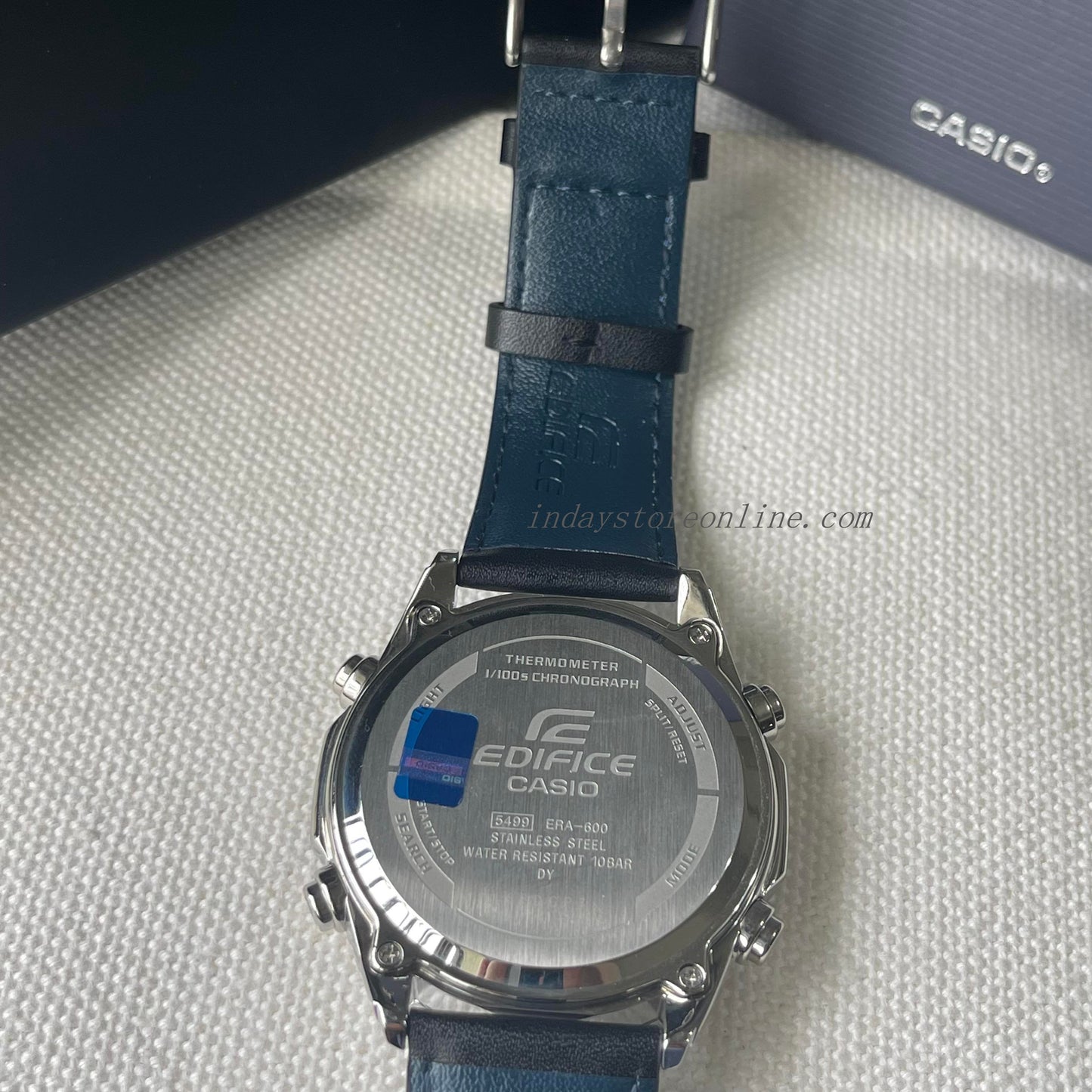 Casio Edifice Men's Watch ERA-600L-2A Mineral Glass Genuine Leather Band