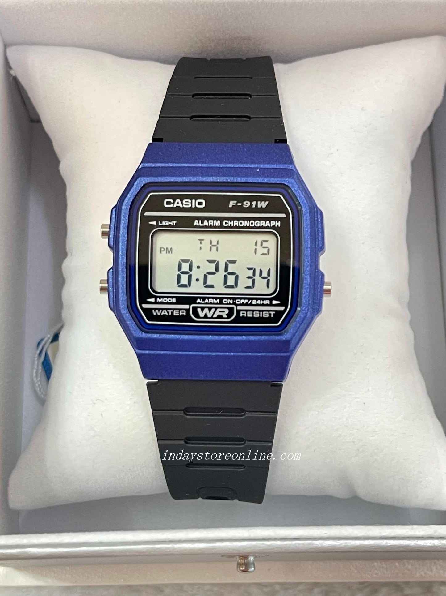 Casio Digital Women's Watch F-91WM-2A Digital Resin Band Resin Glass Battery Life 7-Years