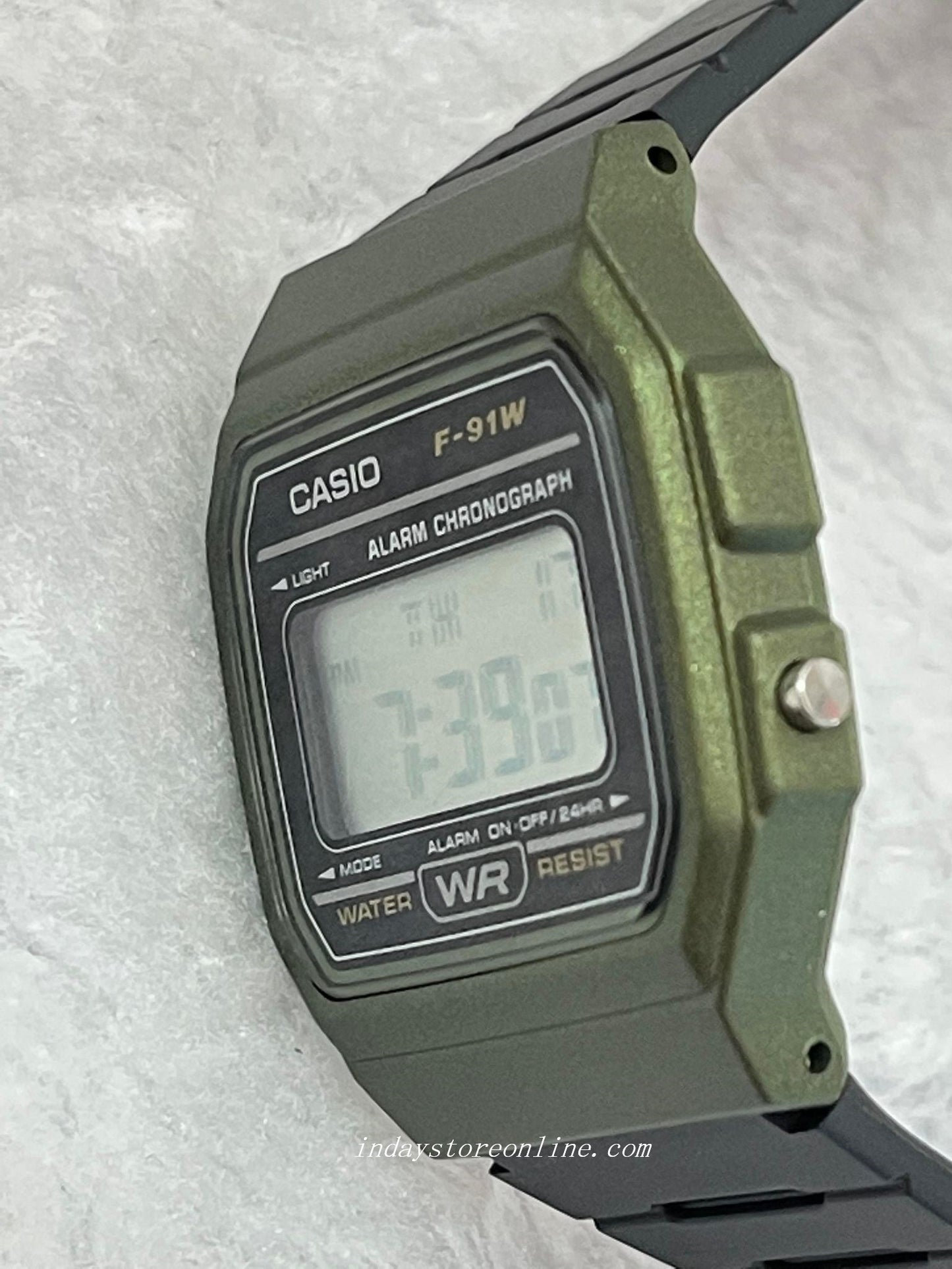 Casio Digital Women's Watch F-91WM-3A Digital Resin Transparent Band Resin Glass Battery Life: 7 Years