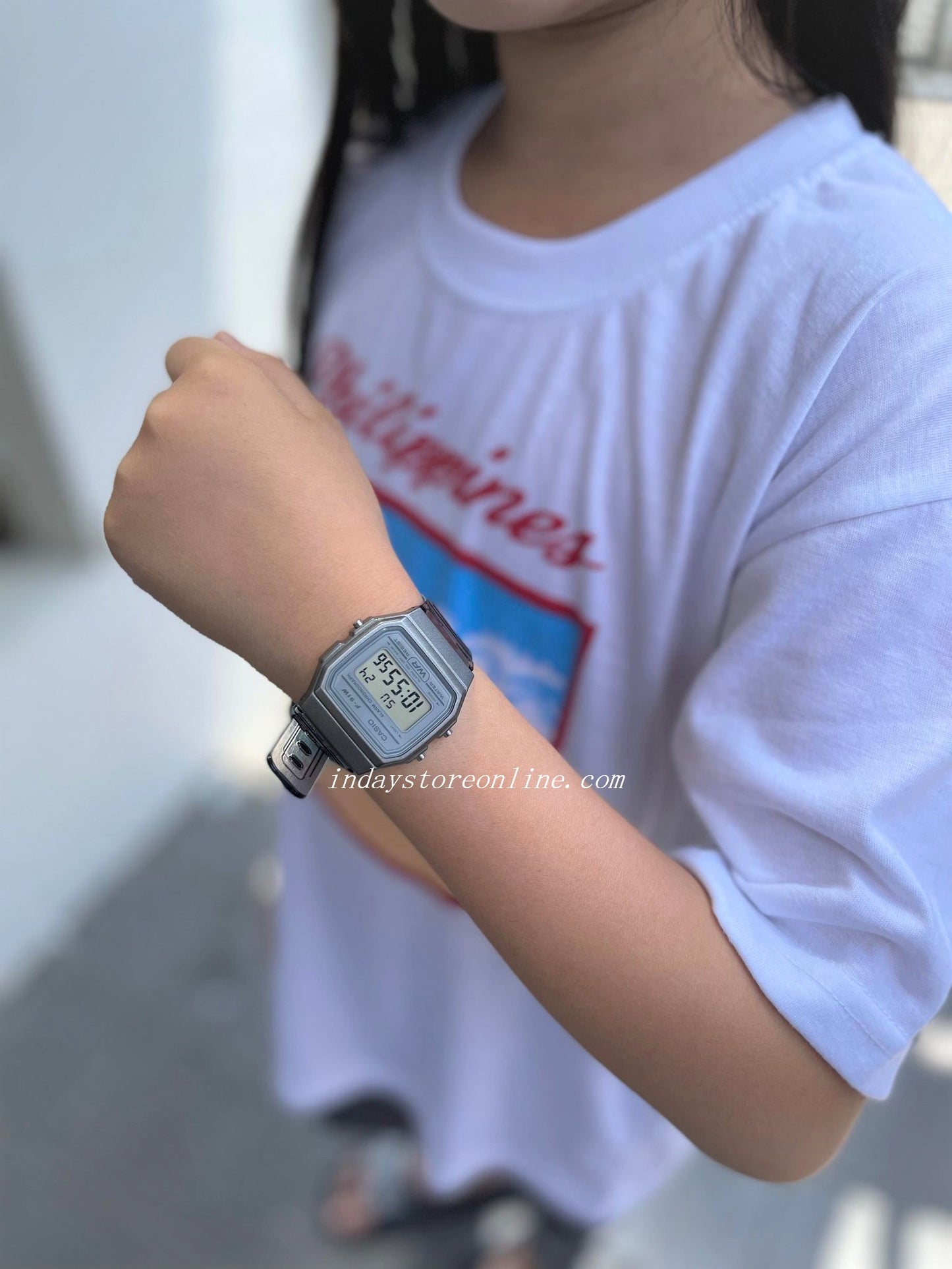 Casio Digital Women's Watch F-91WS-8 Digital Casual Design Resin Band Resin Glass Battery Life 7-Years