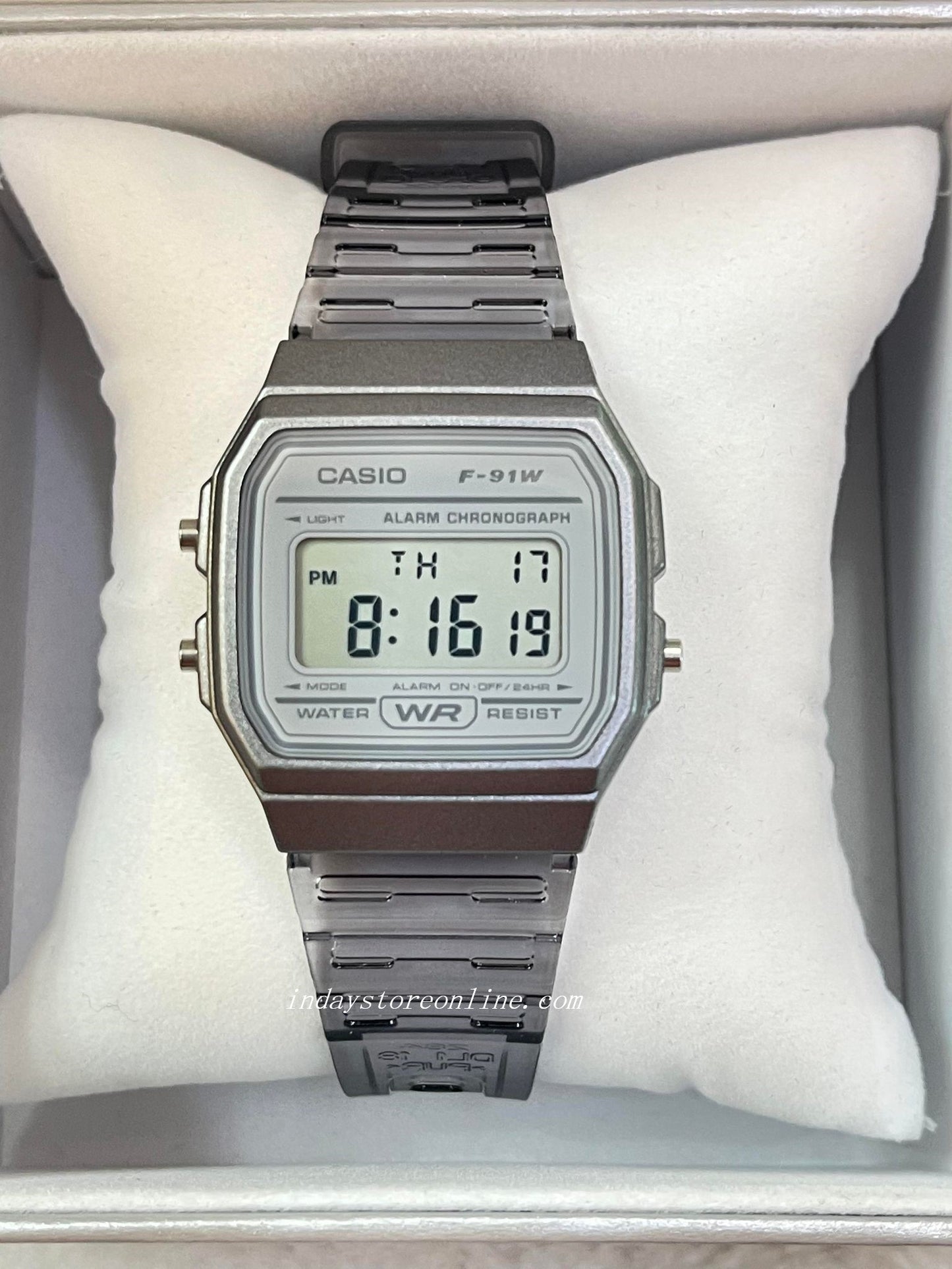 Casio Digital Women's Watch F-91WS-8 Digital Casual Design Resin Band Resin Glass Battery Life 7-Years