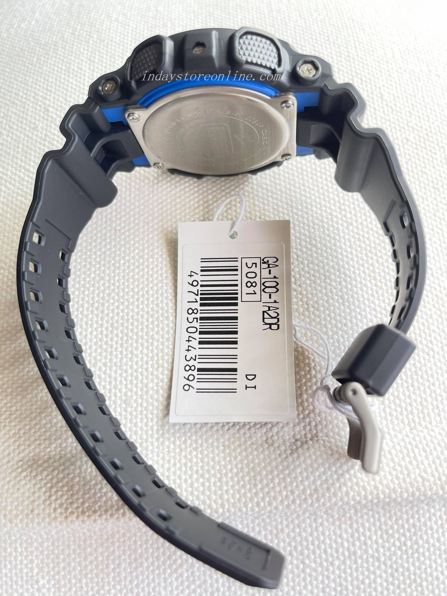 Casio G-Shock Men's Watch GA-100-1A2 Analog-Digital GA-100 Series Velocity Indicator With Anti-Slip Surface