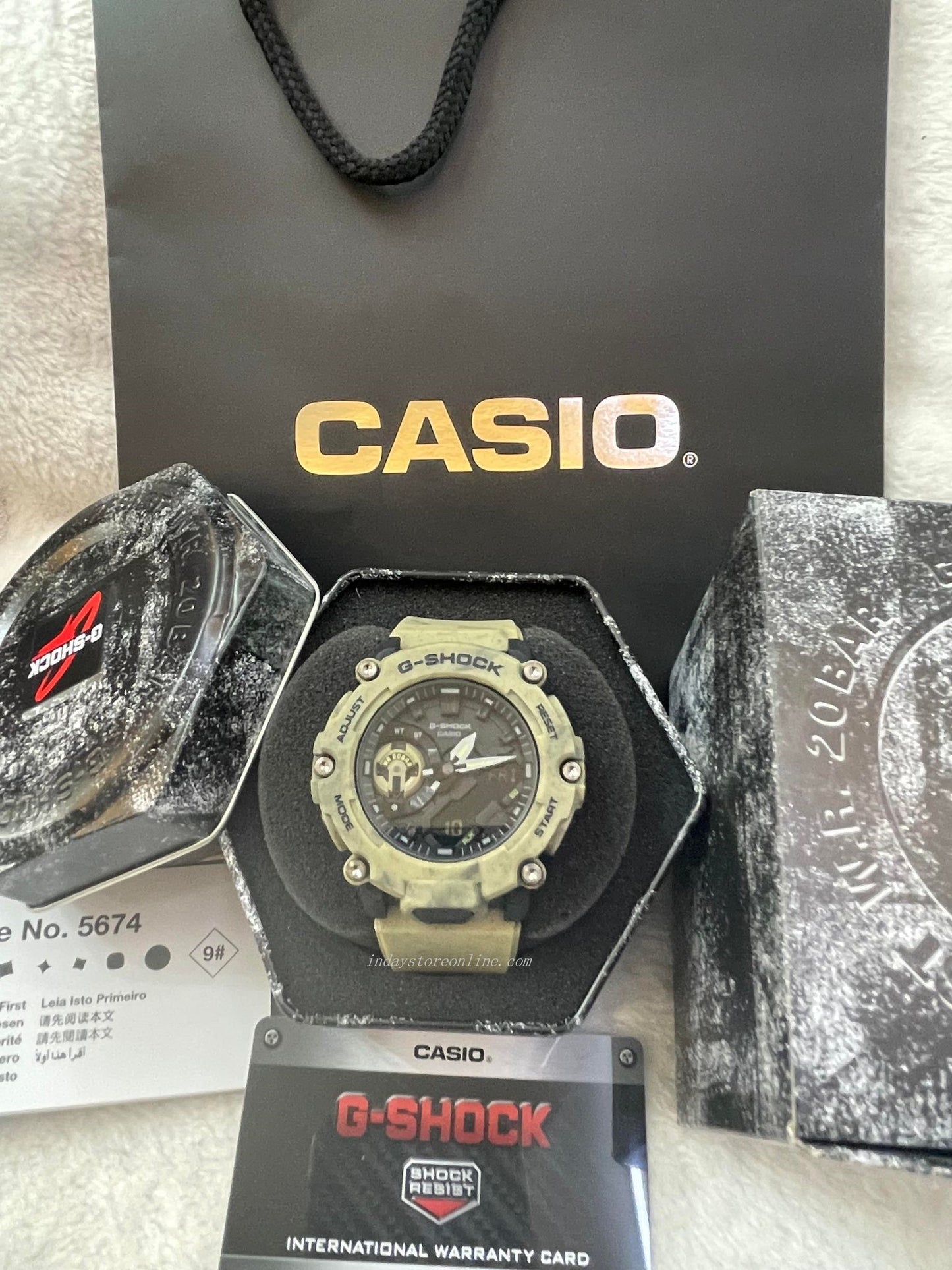 Casio G-Shock Men's Watch GA-2200SL-5A Analog-Digital GA-2200 Series Carbon Core Guard structure Earthy Color