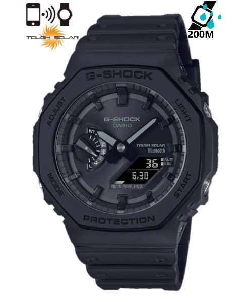 Casio G-Shock Men's Watch GA-B2100-1A1 Analog-Digital 2100 Series Smartphone Link and Tough Solar power Carbon Core Guard structure