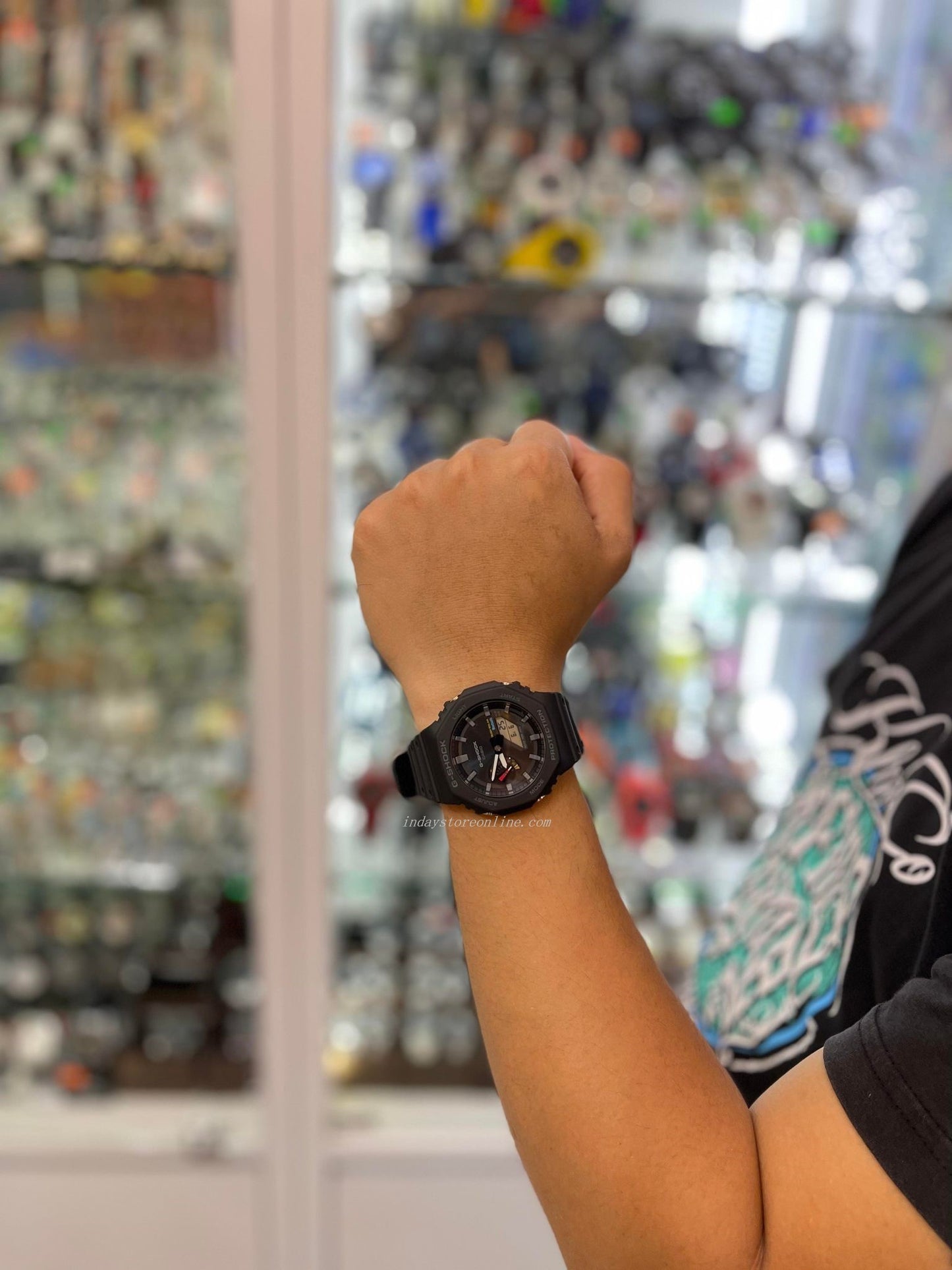 Casio G-Shock Men's Watch GA-B2100-1A Analog-Digital 2100 Series Smartphone Link and Tough Solar power Carbon Core Guard structure